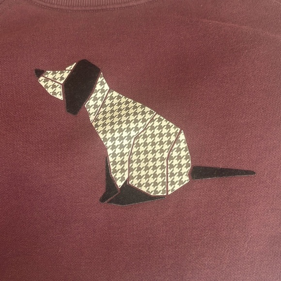 Columbia Graphic Dog Maroon Crewneck Sweatshirt Size Medium - Picture 3 of 6